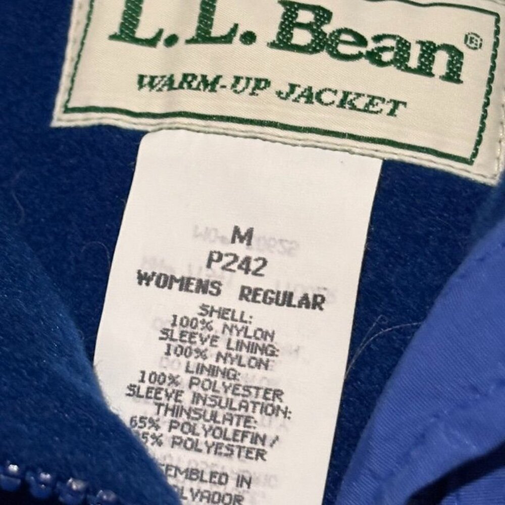 L.L. Bean Womens Warm-Up Jacket M NWOT Vintage - Picture 2 of 2